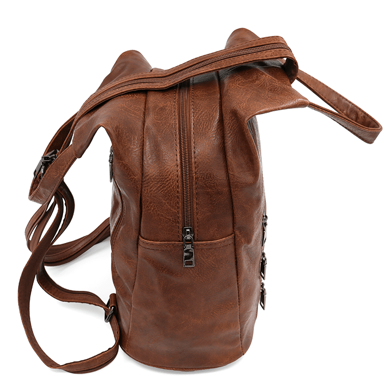 Női hátizsák titkos záródással - sötétbarna