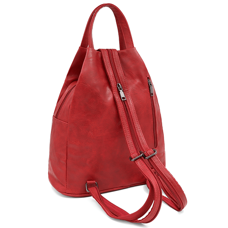 Női hátizsák titkos záródással - piros