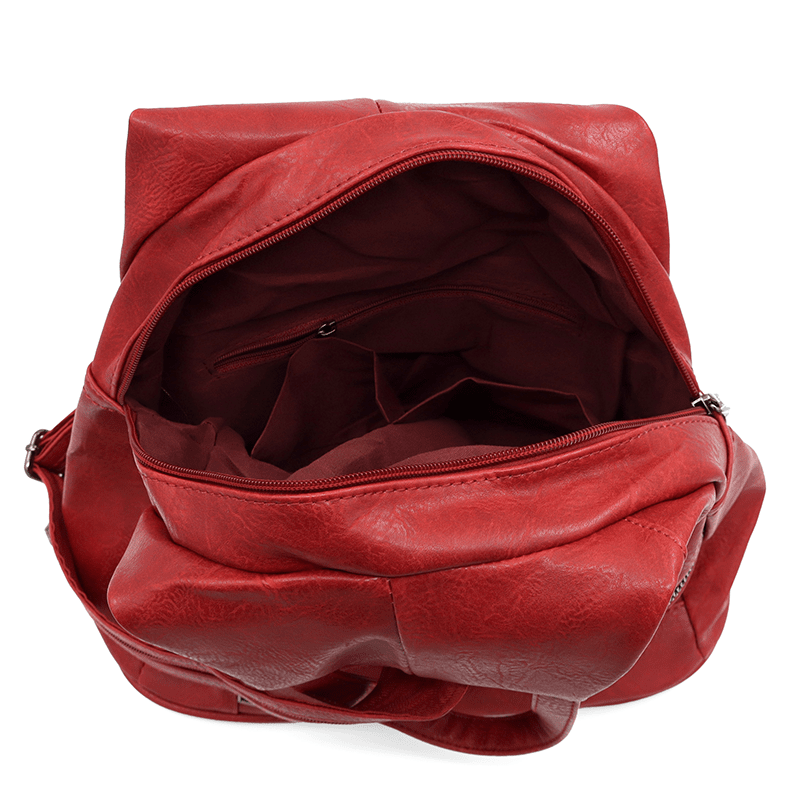 Női hátizsák titkos záródással - piros