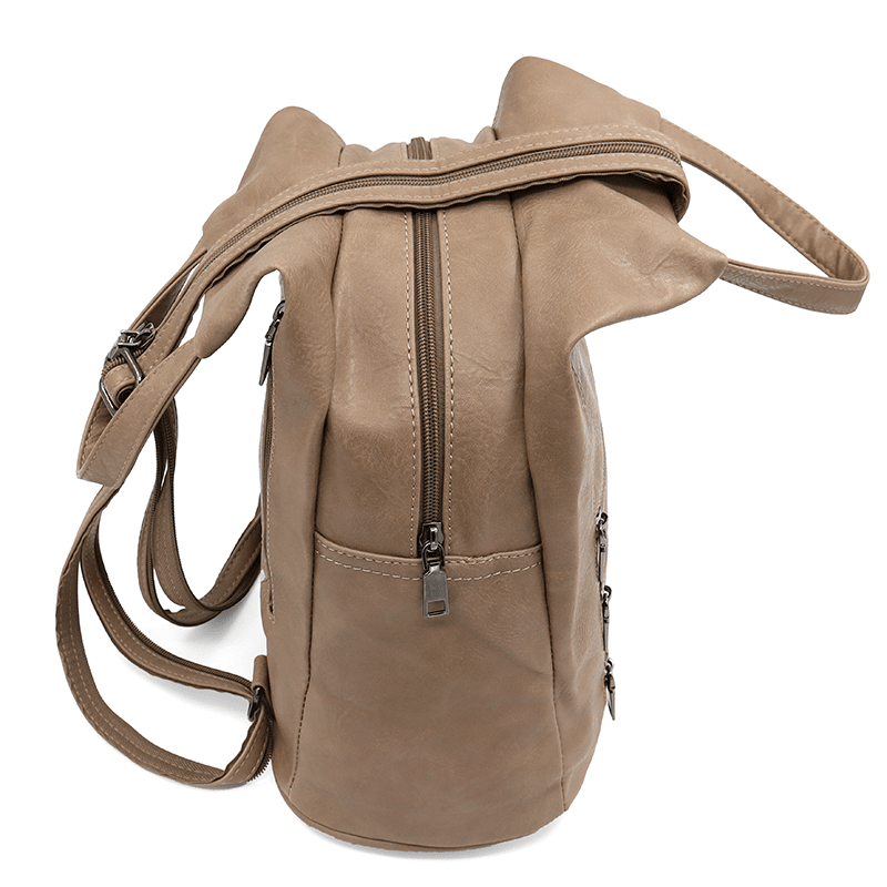 Női hátizsák titkos záródással - világosbarna