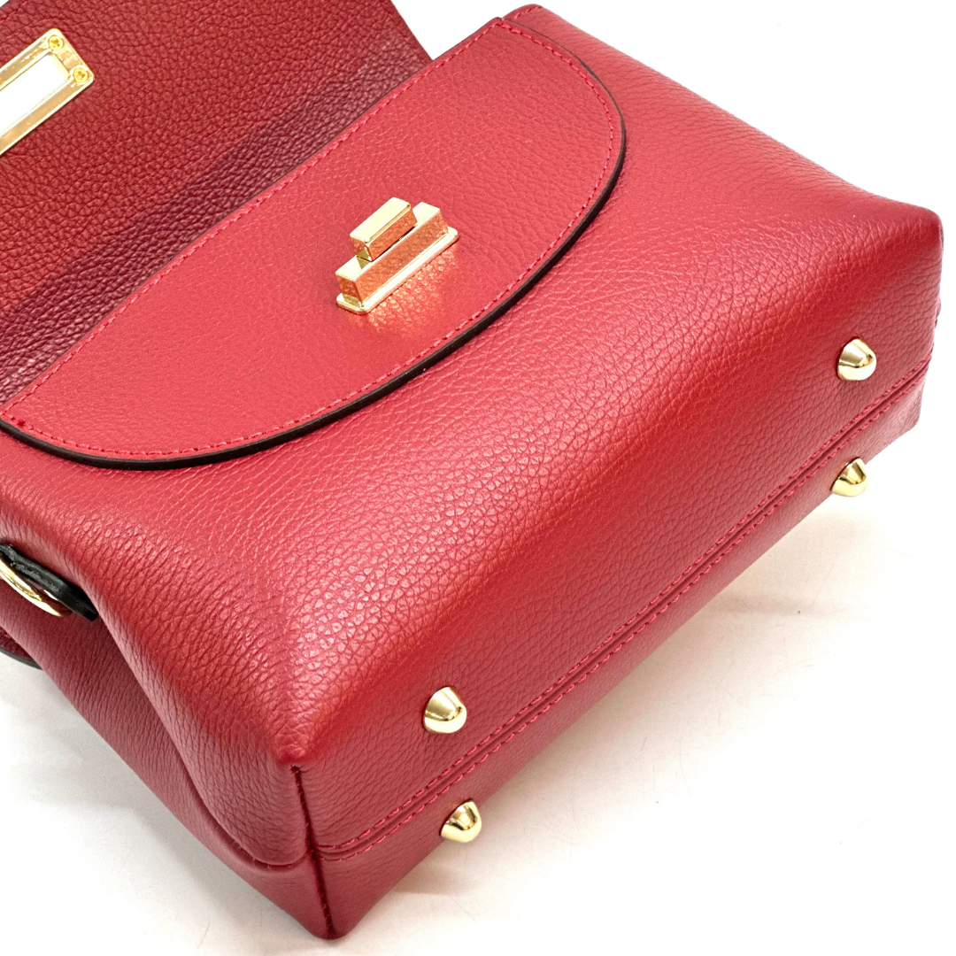 Kicsi és elegáns táska természetes bőrből Poli - sötét lila