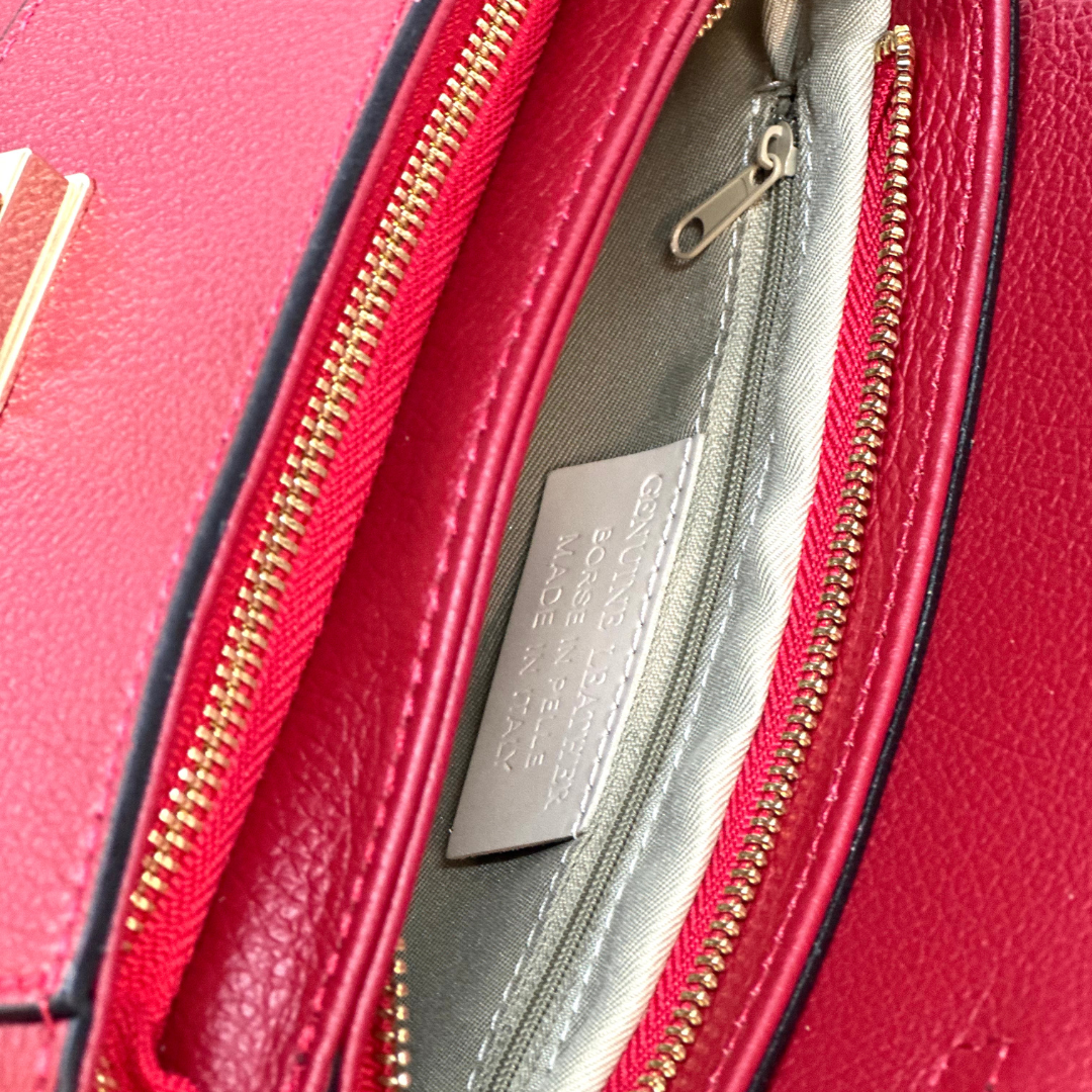 Kicsi és elegáns táska természetes bőrből Poli - sötétkék