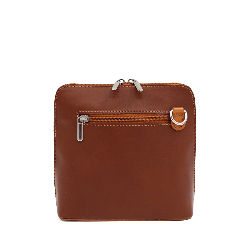 Válltáska természetes bőrből - sötétbarna