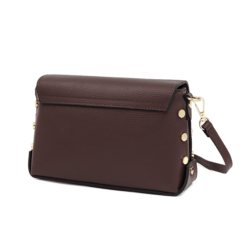 Antoanella természetes bőrből készült női táska – sötétbarna