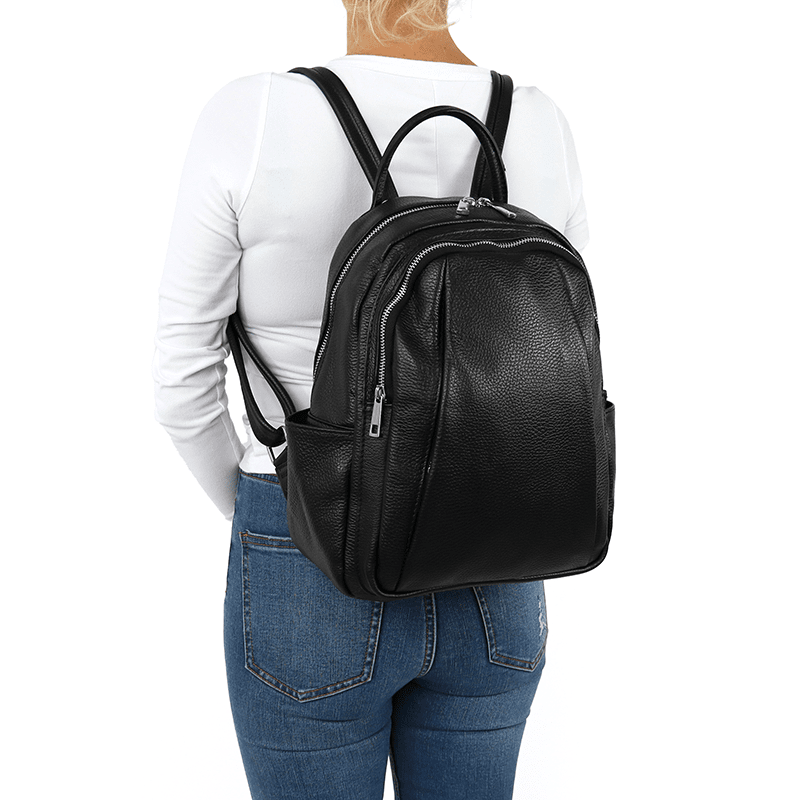 Elada természetes bőr hátizsák - világosbarna