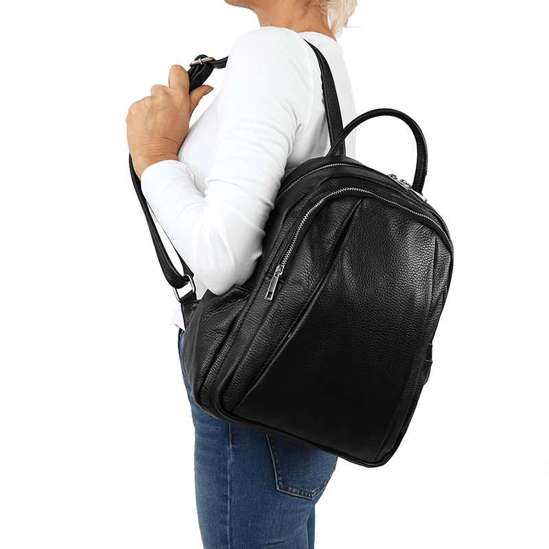 Elada természetes bőr hátizsák - világosbarna