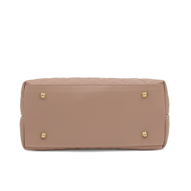 Női táska természetes bőrből Francesca - rózsaszín hamu