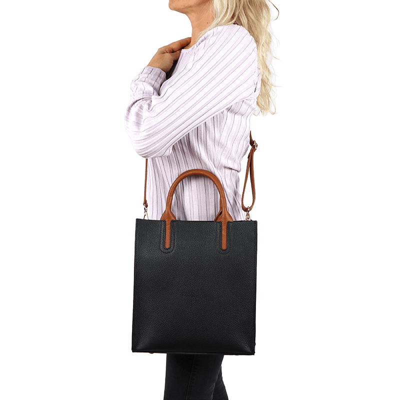 Florentina természetes bőr női táska - cserépbarna