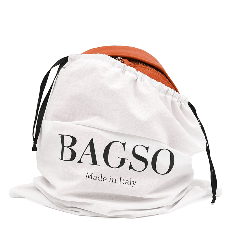 Női hátizsák természetes bőrből Aida - narancssárga