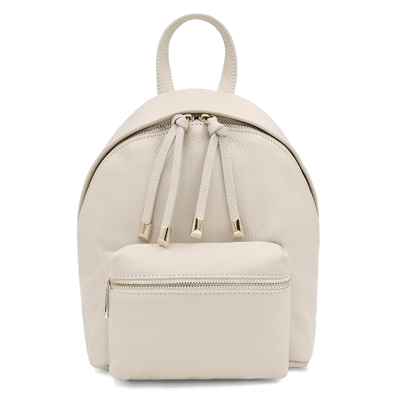 Női hátizsák természetes bőrből Aida - bézs