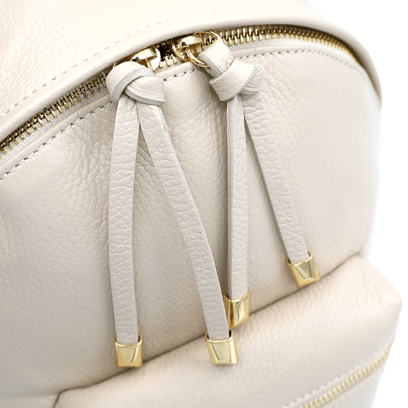 Női hátizsák természetes bőrből Aida - bézs