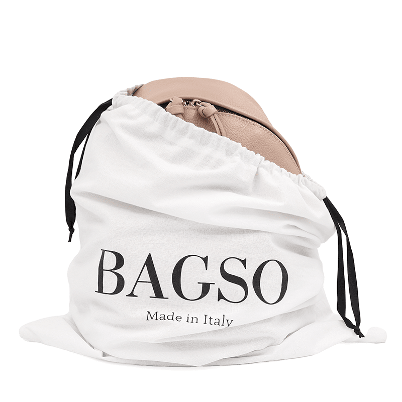 Női hátizsák természetes bőrből Aida - rózsaszín hamu