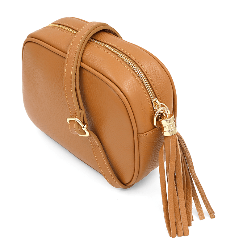 Válltáska természetes bőrből Bria - cserépkék