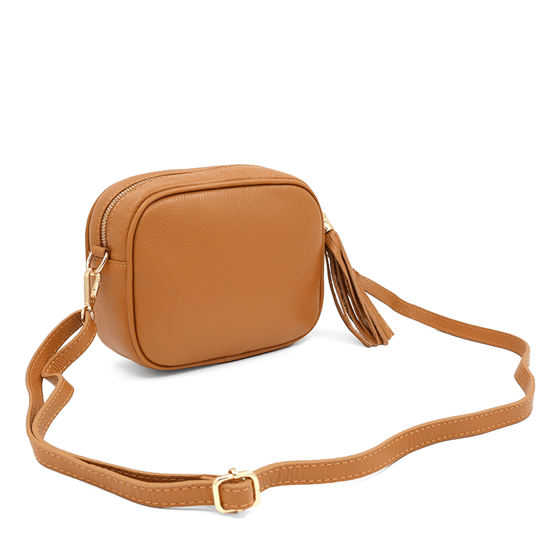 Válltáska természetes bőrből Bria - cserépkék