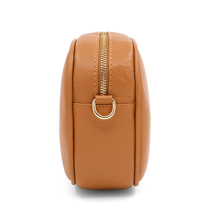 Válltáska természetes bőrből Bria - cserépkék