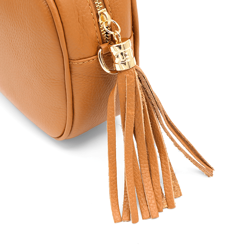 Válltáska természetes bőrből Bria - cserépkék