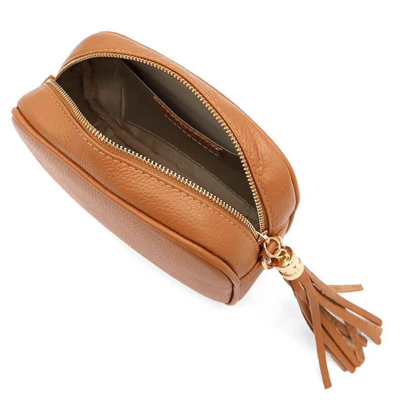 Válltáska természetes bőrből Bria - cserépkék