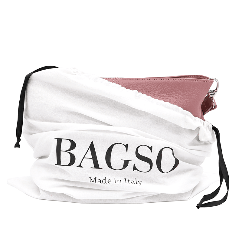 Női válltáska természetes bőrből - rózsaszín