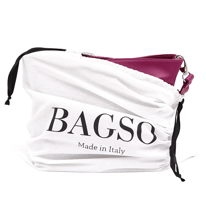 Női válltáska természetes bőrből - fukszia