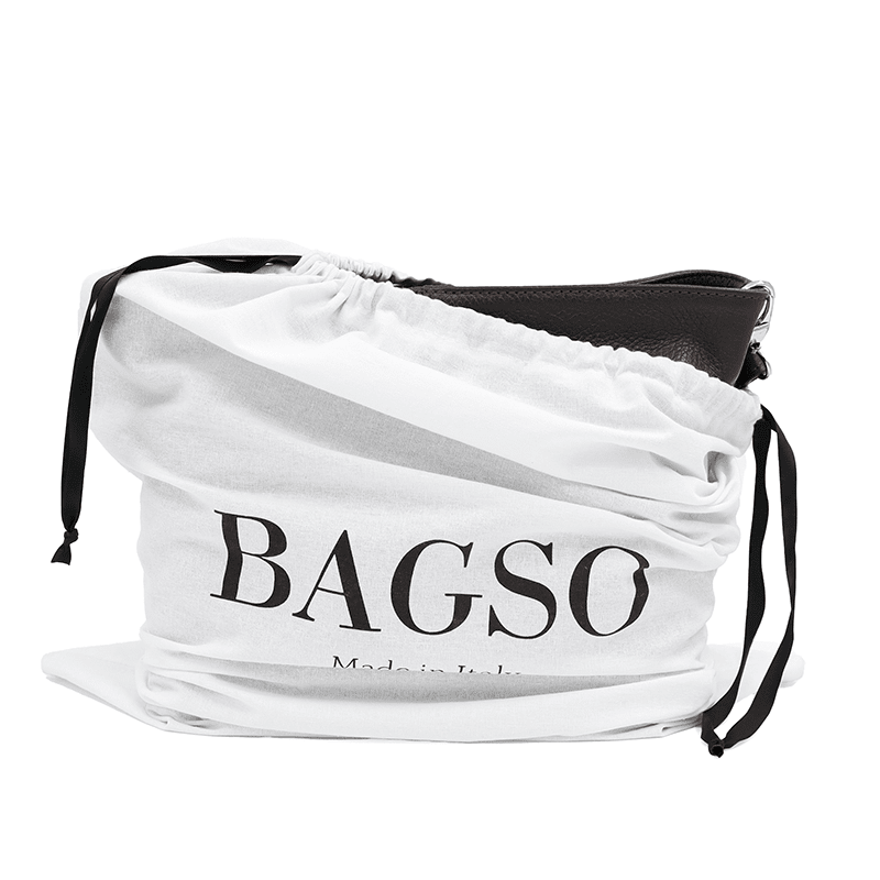 Női válltáska természetes bőrből - sötétbarna