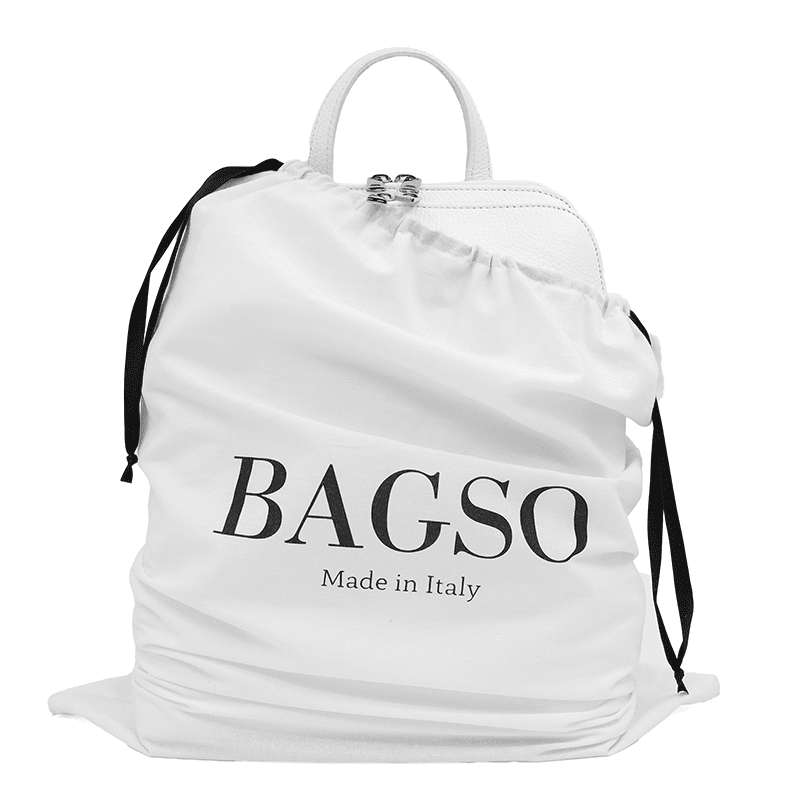 Női hátizsák természetes bőrből Terina - fehér