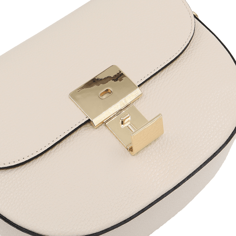 Válltáska 2 fogantyúval, természetes bőrből, Nola - bézs