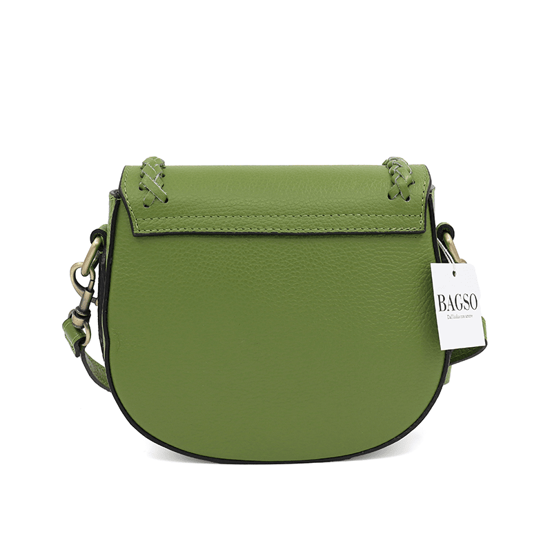 Női válltáska természetes bőrből Naomi - zöld