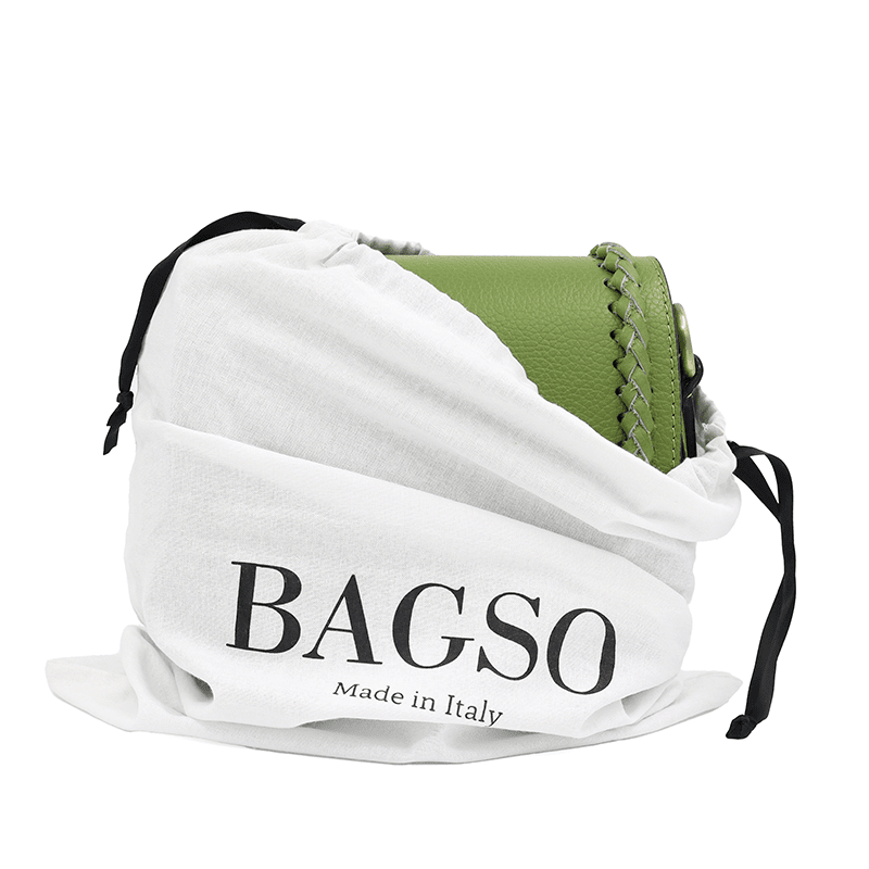 Női válltáska természetes bőrből Naomi - zöld