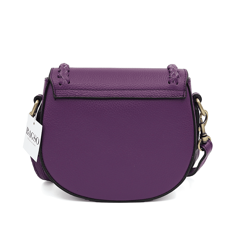 Női válltáska természetes bőrből Naomi - lila