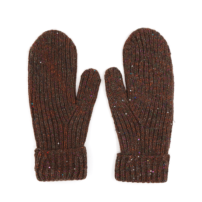 Puha, egyujjas kesztyű - kávébarna