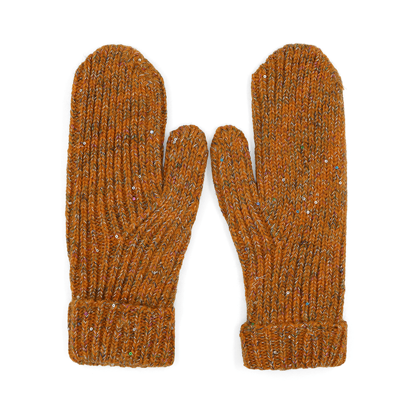 Puha egyujjas kesztyű - mustársárga