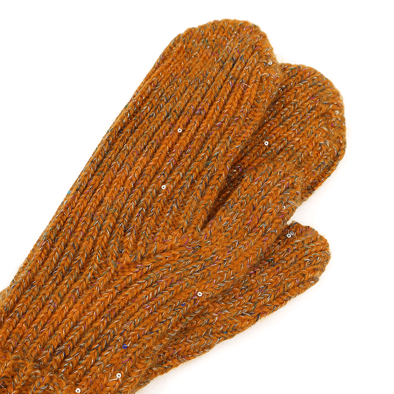 Puha egyujjas kesztyű - mustársárga