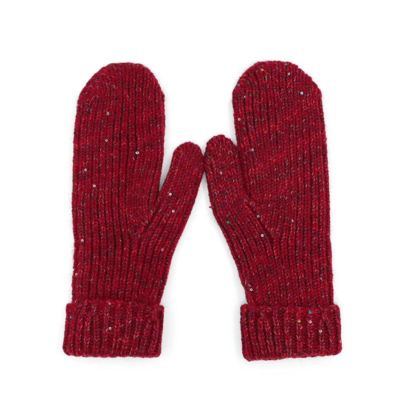 Puha egyujjas kesztyű - piros