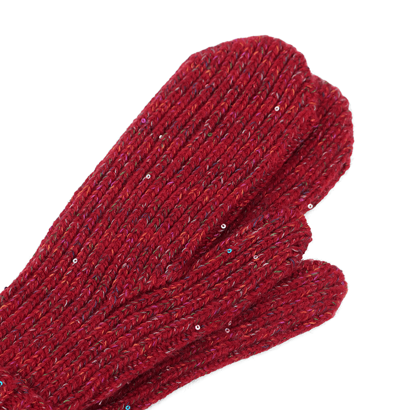 Puha egyujjas kesztyű - piros