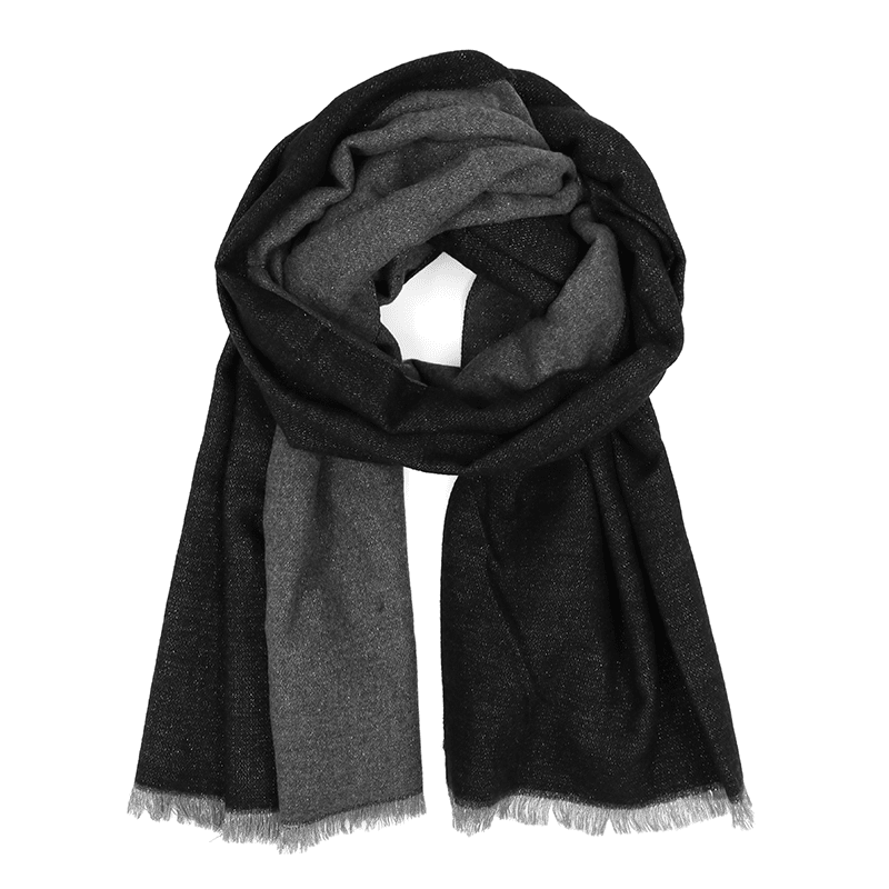 Kétoldalas sál - fekete/szürke