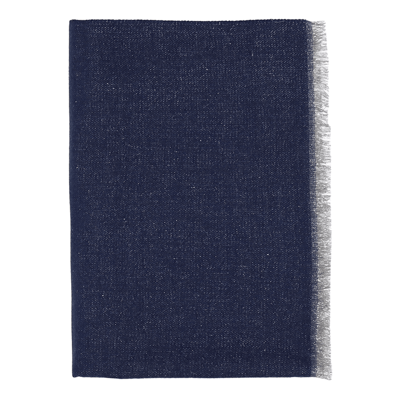 Kétoldalas sál - sötétkék/szürke