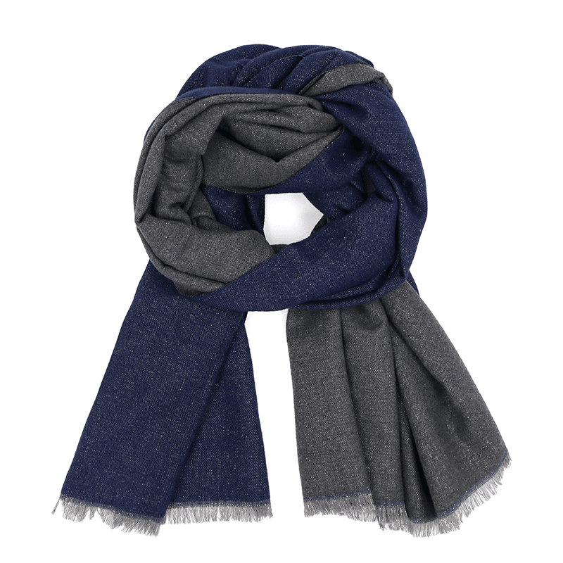 Kétoldalas sál - sötétkék/szürke