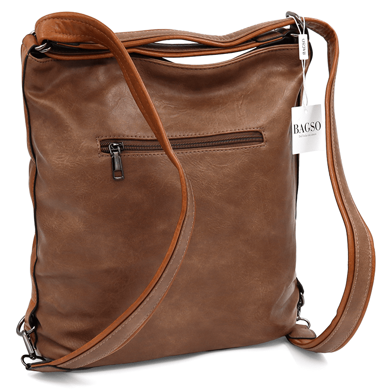 2 az 1-ben – Nagy táska és hátizsák Nia – világosbarna