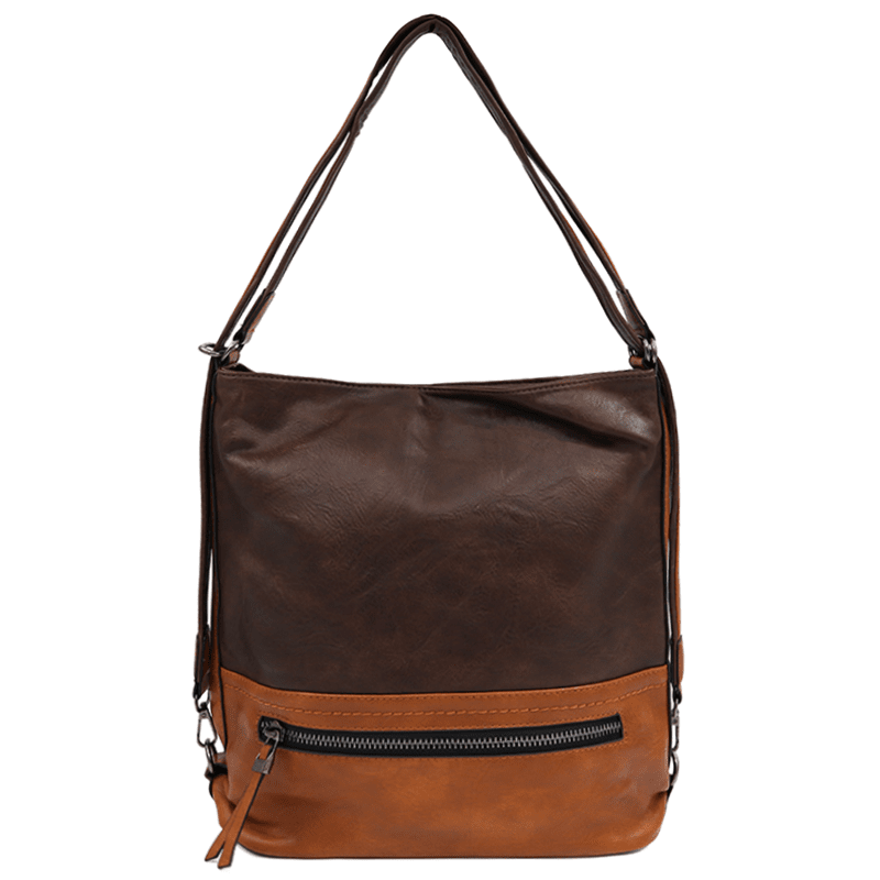 2 az 1-ben - Nagy táska és hátizsák Nia - sötétbarna