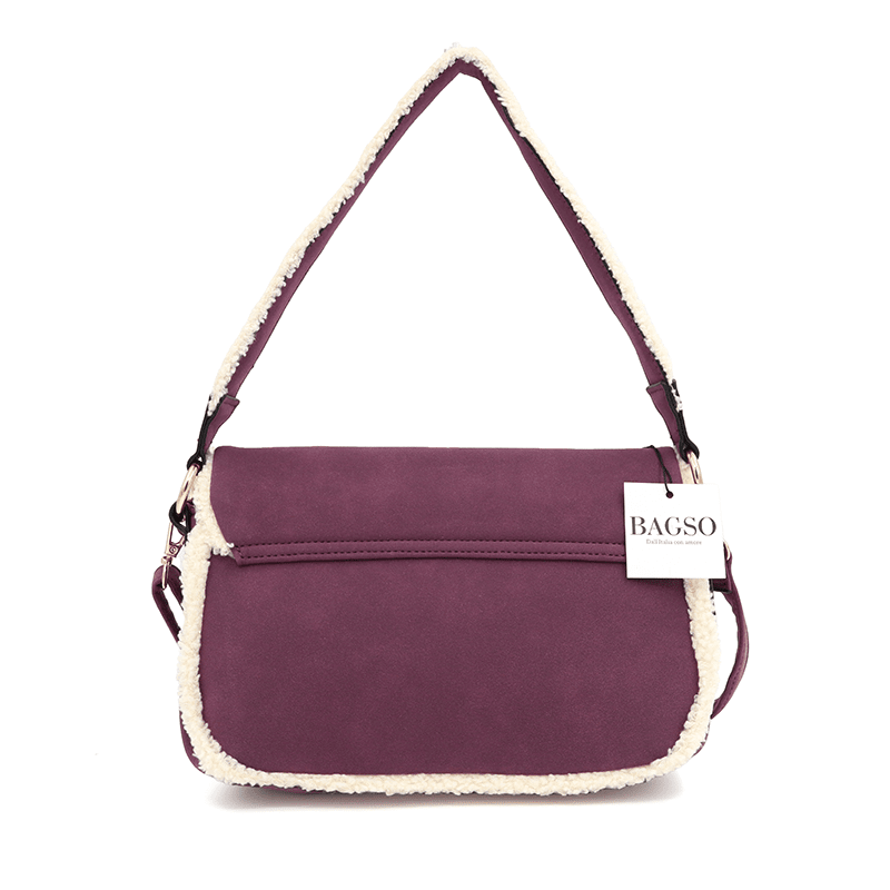 Válltáska 2 fogantyúval és Mina plüss - bordó