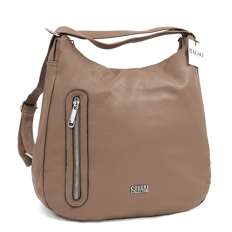 2 az 1-ben - Mina nagy táska és hátizsák - világosbarna