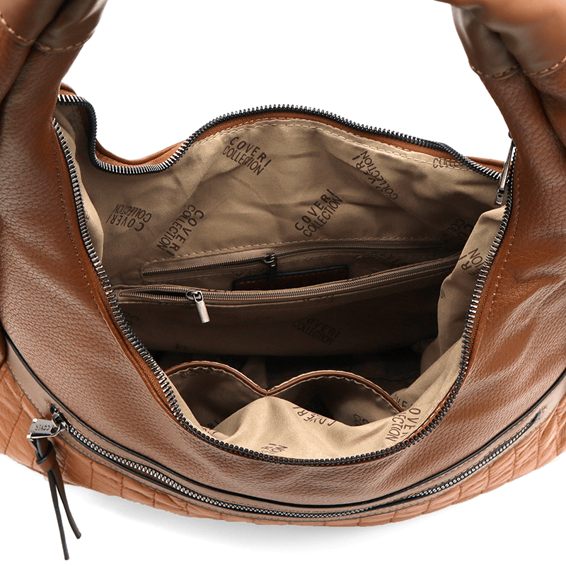 Nagy női táska, Roni típusú zsák - cserépbarna