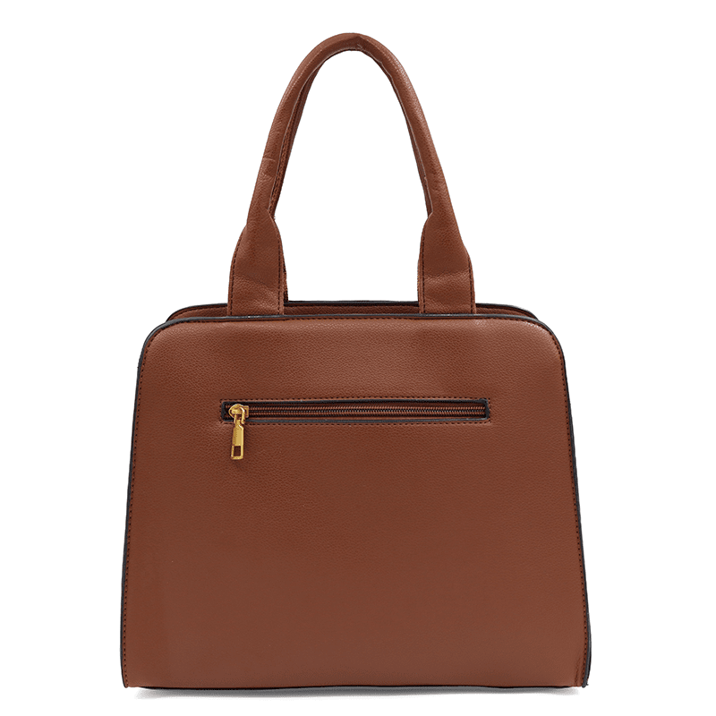 Női táska Sofi nyomtatással - cserépbarna