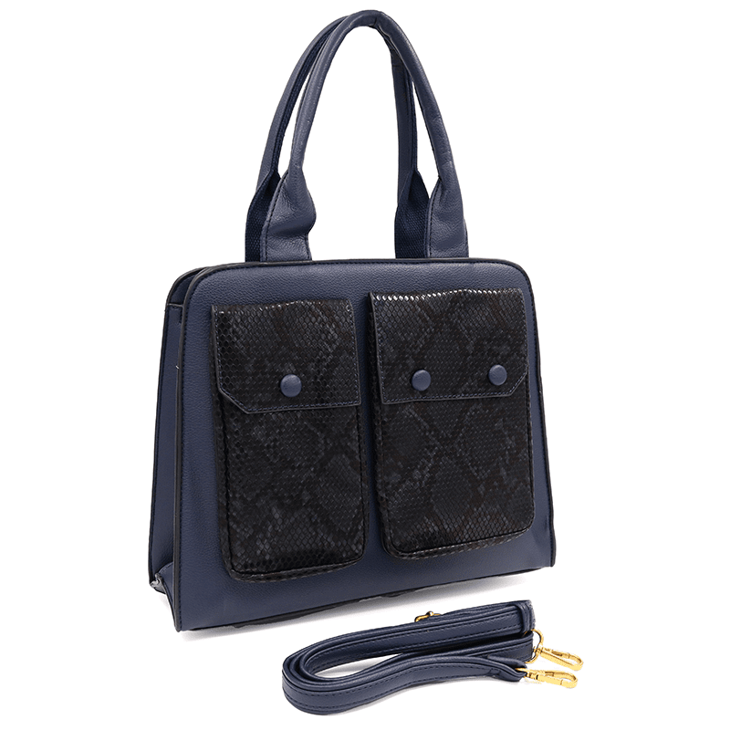 Női táska Sofi nyomtatással - sötétkék