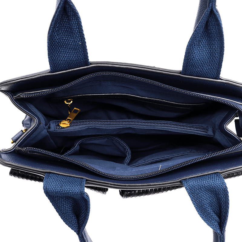 Női táska Sofi nyomtatással - sötétkék