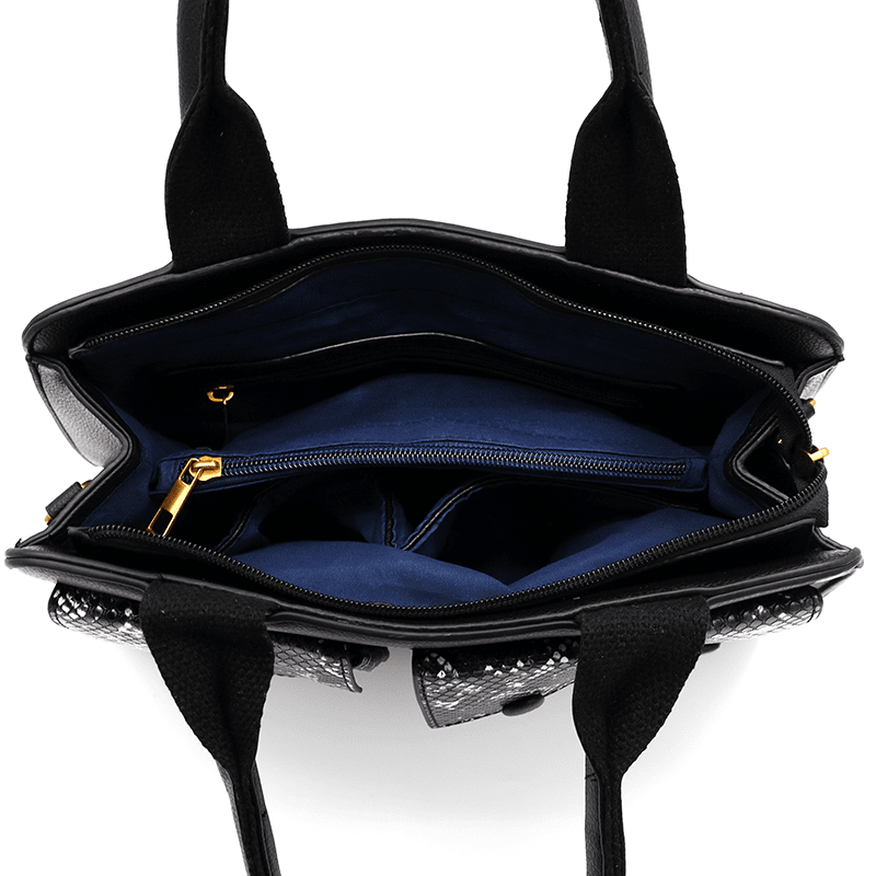 Női táska Sofi nyomtatással - fekete