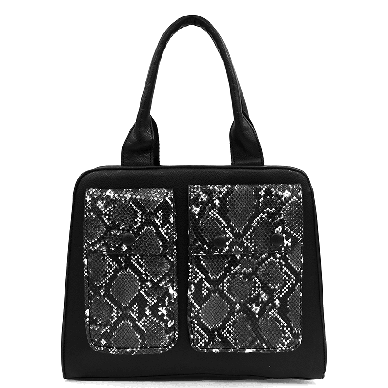 Női táska Sofi nyomtatással - fekete