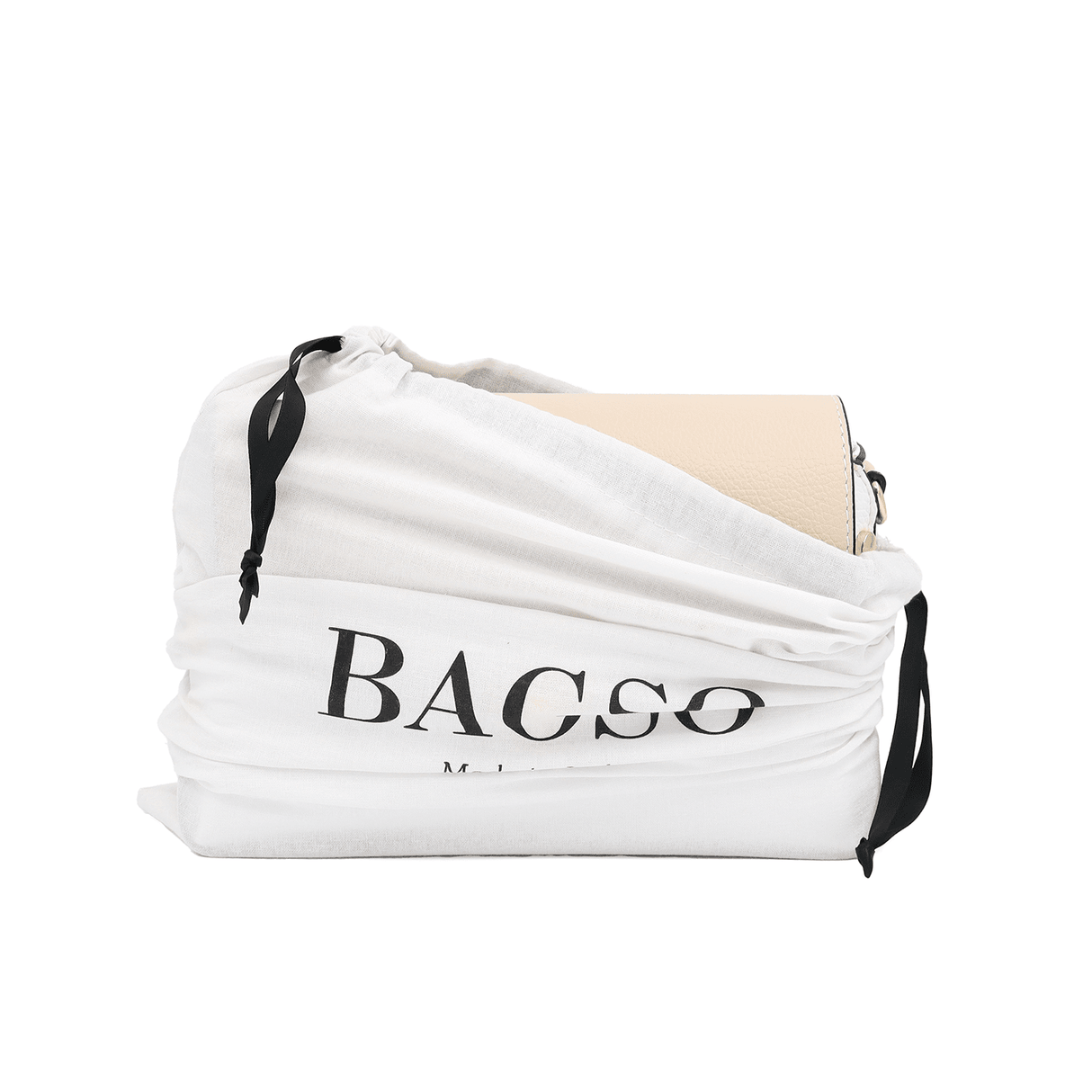 Antoanella természetes bőr női táska - bézs/fehér