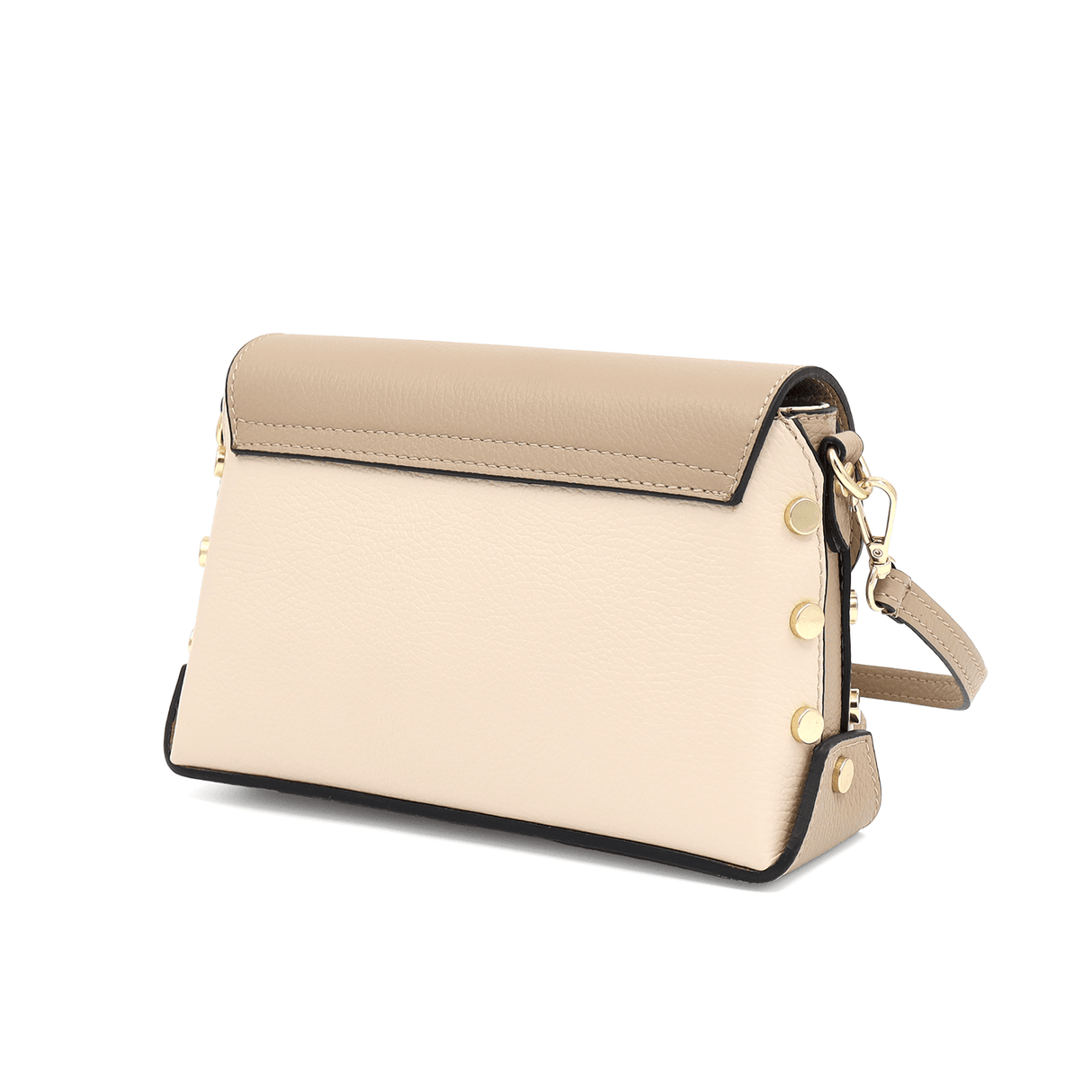 Antoanella női táska természetes bőrből - bézs/világosbarna