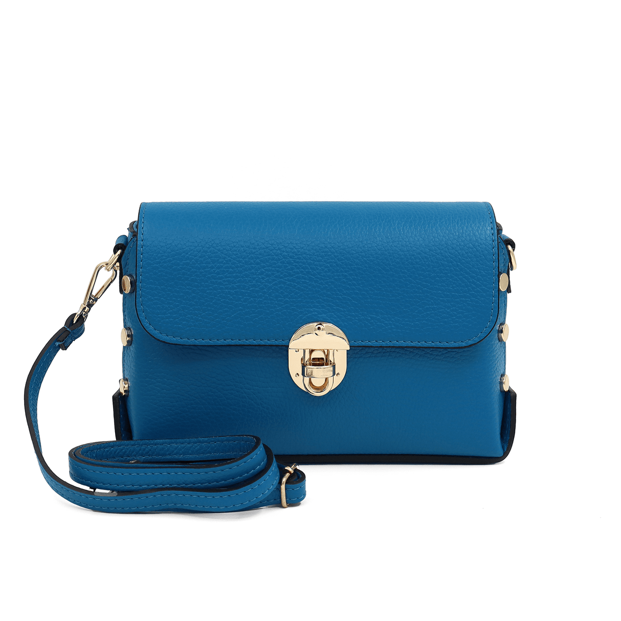 Antoanella női táska természetes bőrből - kék